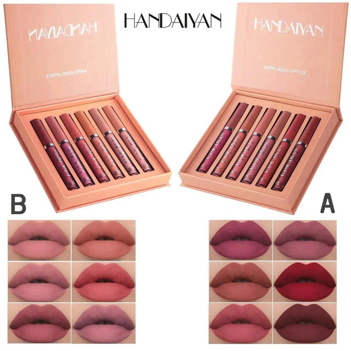 Kit 6 Batons Beauty Lips Handaiyan - 16hs De Duração - Miss Femme